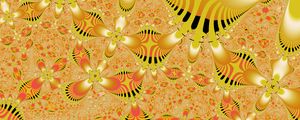 Preview wallpaper fractal, pattern, shapes, yellow, abstraction