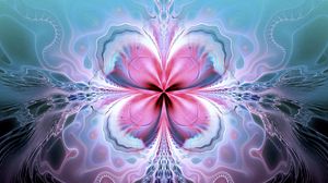 Preview wallpaper fractal, pattern, shapes, abstraction, pink, blue