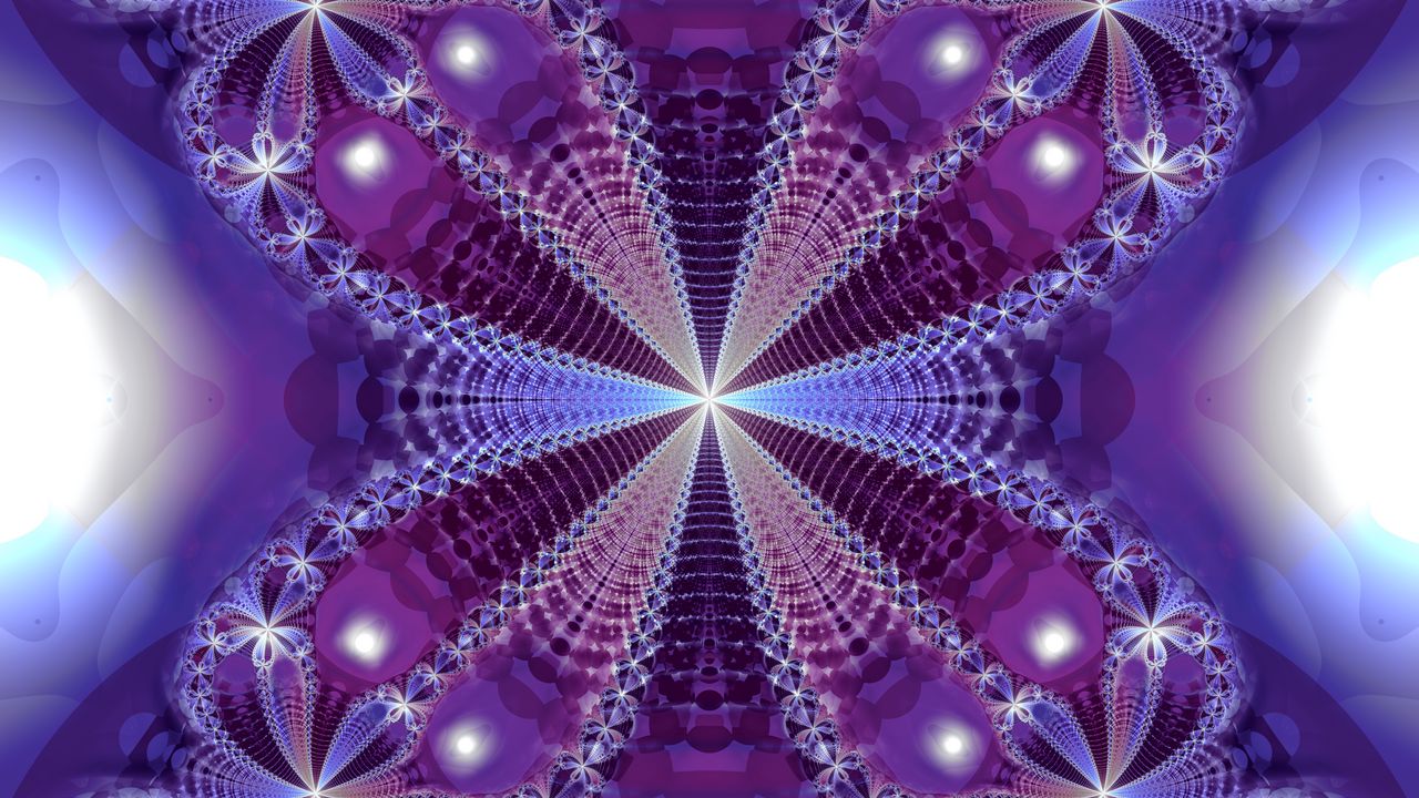 Wallpaper fractal, pattern, shapes, purple, abstraction