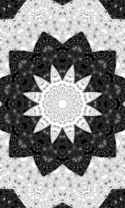 Preview wallpaper fractal, pattern, shapes, abstraction, black and white