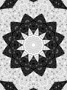 Preview wallpaper fractal, pattern, shapes, abstraction, black and white