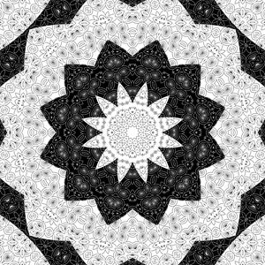 Preview wallpaper fractal, pattern, shapes, abstraction, black and white