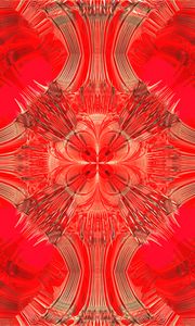 Preview wallpaper fractal, pattern, shapes, abstraction, red