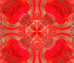 Preview wallpaper fractal, pattern, shapes, abstraction, red