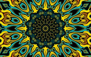 Preview wallpaper fractal, pattern, shapes, yellow, blue