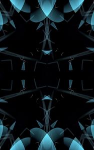 Preview wallpaper fractal, pattern, shapes, blue, abstraction, geometry