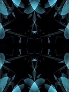 Preview wallpaper fractal, pattern, shapes, blue, abstraction, geometry