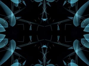 Preview wallpaper fractal, pattern, shapes, blue, abstraction, geometry