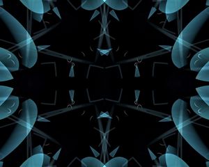 Preview wallpaper fractal, pattern, shapes, blue, abstraction, geometry