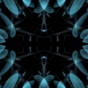 Preview wallpaper fractal, pattern, shapes, blue, abstraction, geometry