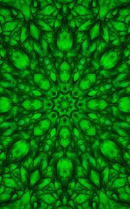 Preview wallpaper fractal, pattern, shapes, green, abstraction, background