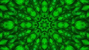 Preview wallpaper fractal, pattern, shapes, green, abstraction, background