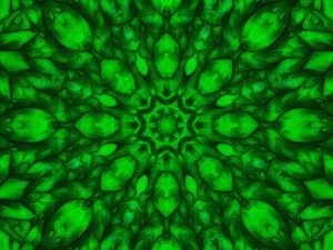 Preview wallpaper fractal, pattern, shapes, green, abstraction, background