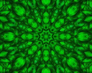 Preview wallpaper fractal, pattern, shapes, green, abstraction, background