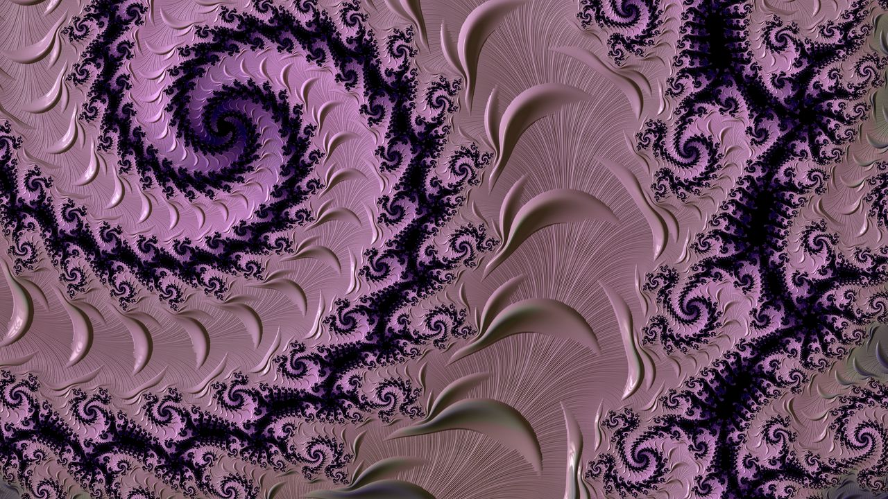 Wallpaper fractal, pattern, spiral, purple, abstraction