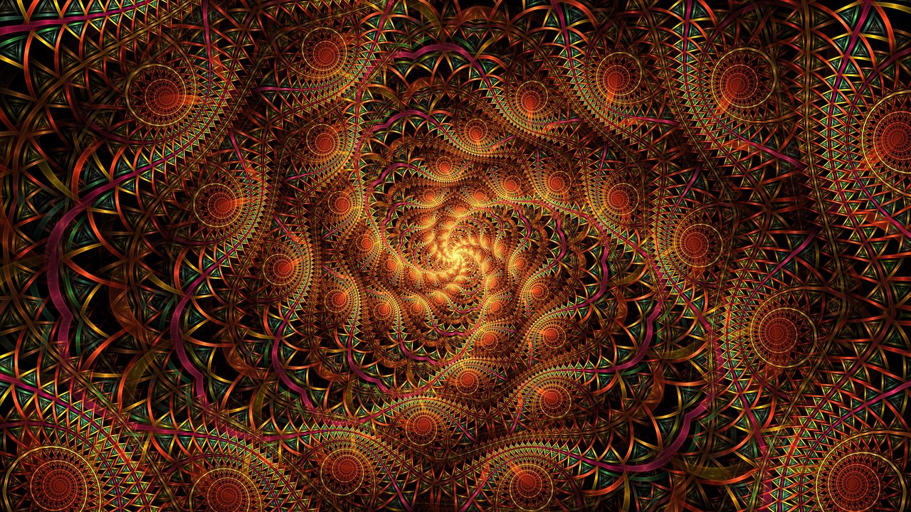 Wallpaper fractal, pattern, spiral, abstraction