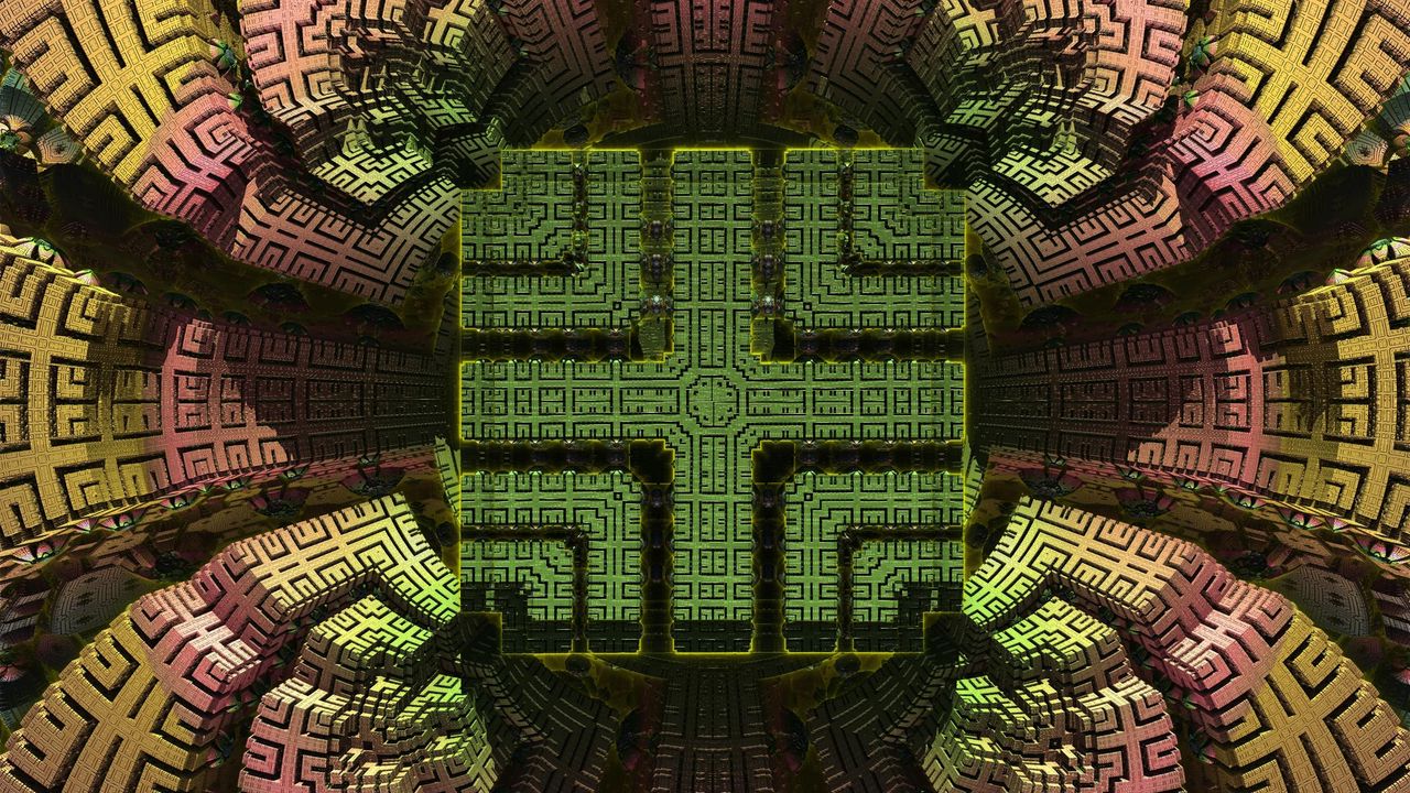 Wallpaper fractal, pattern, square, abstraction