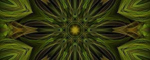 Preview wallpaper fractal, pattern, star, abstraction, green