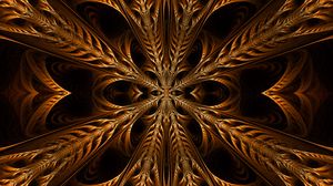 Preview wallpaper fractal, pattern, stripes, brown, abstraction