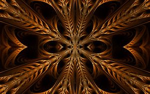 Preview wallpaper fractal, pattern, stripes, brown, abstraction