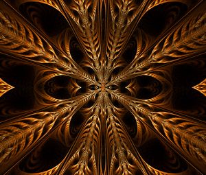 Preview wallpaper fractal, pattern, stripes, brown, abstraction