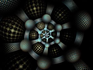Preview wallpaper fractal, pattern, swirling, circles, shape, dark