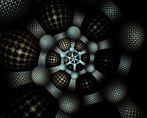 Preview wallpaper fractal, pattern, swirling, circles, shape, dark