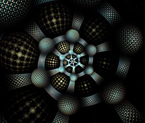 Preview wallpaper fractal, pattern, swirling, circles, shape, dark
