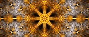 Preview wallpaper fractal, pattern, swirling, circles, golden