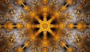 Preview wallpaper fractal, pattern, swirling, circles, golden