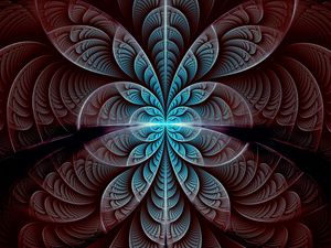 Preview wallpaper fractal, pattern, symmetry, glow, abstraction