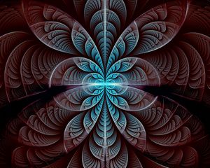 Preview wallpaper fractal, pattern, symmetry, glow, abstraction