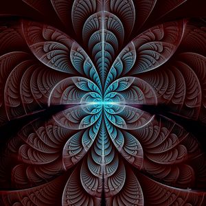 Preview wallpaper fractal, pattern, symmetry, glow, abstraction