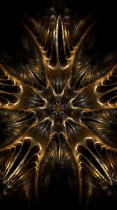 Preview wallpaper fractal, pattern, symmetry, abstraction, brown