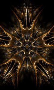 Preview wallpaper fractal, pattern, symmetry, abstraction, brown