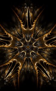 Preview wallpaper fractal, pattern, symmetry, abstraction, brown