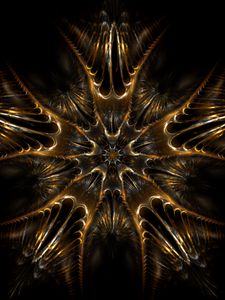 Preview wallpaper fractal, pattern, symmetry, abstraction, brown