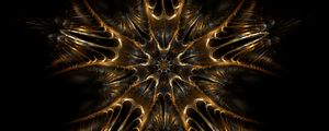 Preview wallpaper fractal, pattern, symmetry, abstraction, brown