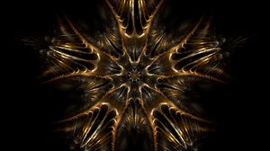 Preview wallpaper fractal, pattern, symmetry, abstraction, brown