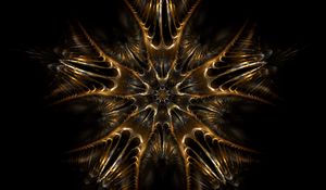 Preview wallpaper fractal, pattern, symmetry, abstraction, brown