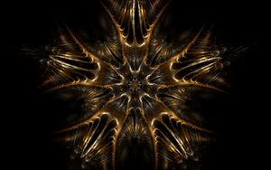 Preview wallpaper fractal, pattern, symmetry, abstraction, brown