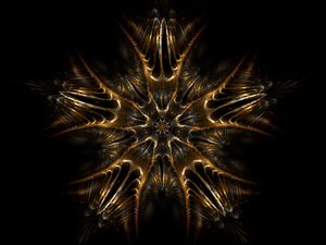 Preview wallpaper fractal, pattern, symmetry, abstraction, brown