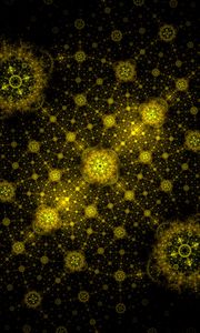 Preview wallpaper fractal, pattern, tangled, yellow, abstraction