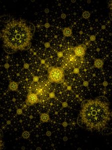 Preview wallpaper fractal, pattern, tangled, yellow, abstraction