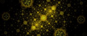 Preview wallpaper fractal, pattern, tangled, yellow, abstraction