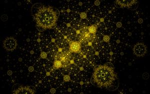 Preview wallpaper fractal, pattern, tangled, yellow, abstraction