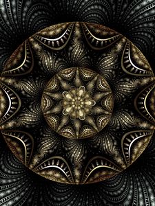 Preview wallpaper fractal, pattern, tangled, kaleidoscope, abstraction