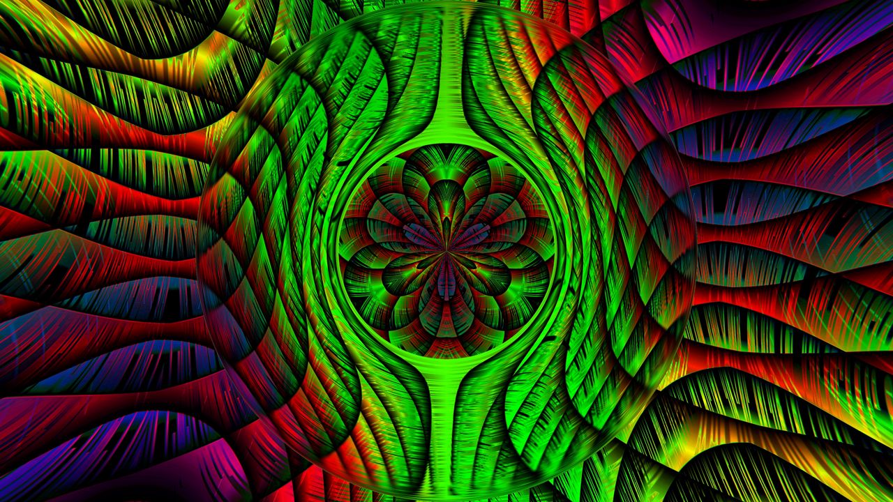 Wallpaper fractal, pattern, tangled, colorful, abstraction