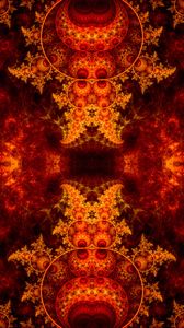 Preview wallpaper fractal, pattern, tangled, fiery, abstraction