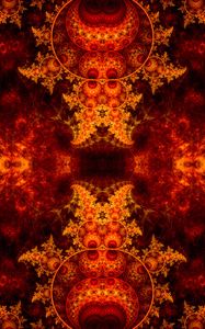 Preview wallpaper fractal, pattern, tangled, fiery, abstraction